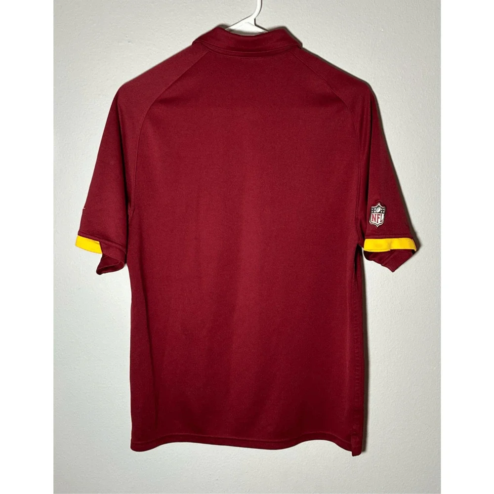 Washington Redskins Nike Onfield Burgundy & Gold Dri-fit Polo Athletic Golf Sz S